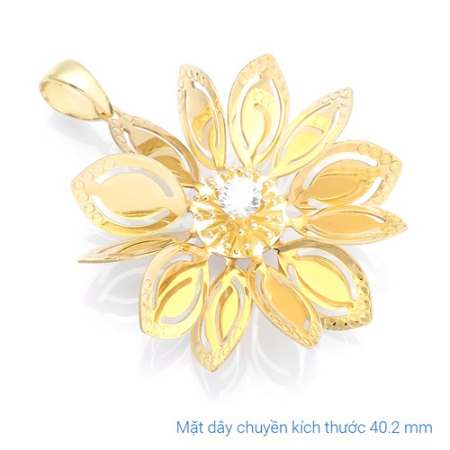 Mặt Dây Chuyền Bạc Nữ Đính Đá Mạ Vàng 18K AvaJi AVJ.P000011.00 Màu Vàng