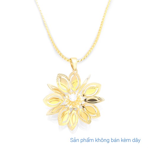 Mặt Dây Chuyền Bạc Nữ Đính Đá Mạ Vàng 18K AvaJi AVJ.P000011.00 Màu Vàng