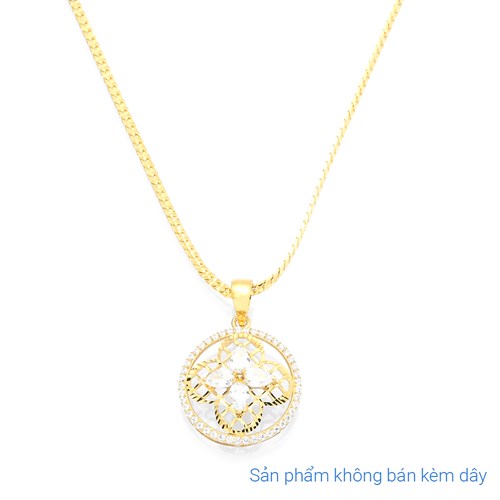 Mặt Dây Chuyền Bạc Nữ Đính Đá Mạ Vàng 18K AvaJi AVJ.P000012.00 Màu Vàng