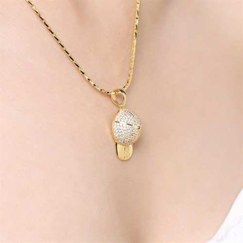 Mặt Dây Chuyền Bạc Nữ Đính Đá Mạ Vàng 18K AvaJi AVJ.P000013.00 Màu Vàng