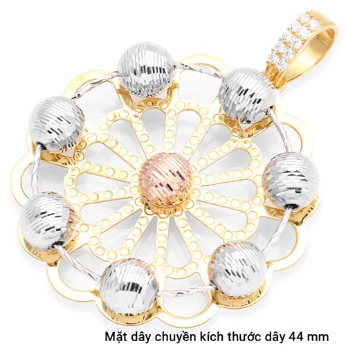 Mặt Dây Chuyền Bạc Nữ Đính Đá Mạ Vàng 18K AvaJi AVJ.P000018.00 Màu Vàng