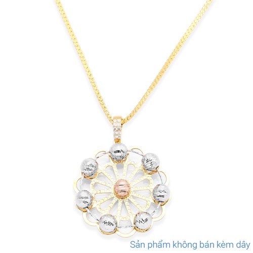 Mặt Dây Chuyền Bạc Nữ Đính Đá Mạ Vàng 18K AvaJi AVJ.P000018.00 Màu Vàng