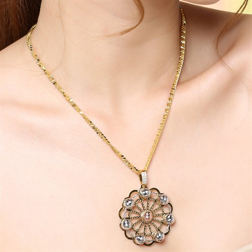 Mặt Dây Chuyền Bạc Nữ Đính Đá Mạ Vàng 18K AvaJi AVJ.P000018.00 Màu Vàng