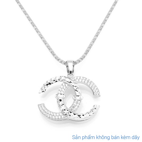 Mặt Dây Chuyền Bạc Nữ Đính Đá Mạ Vàng Trắng AvaJi AVJ.P000021.00 Màu Bạc