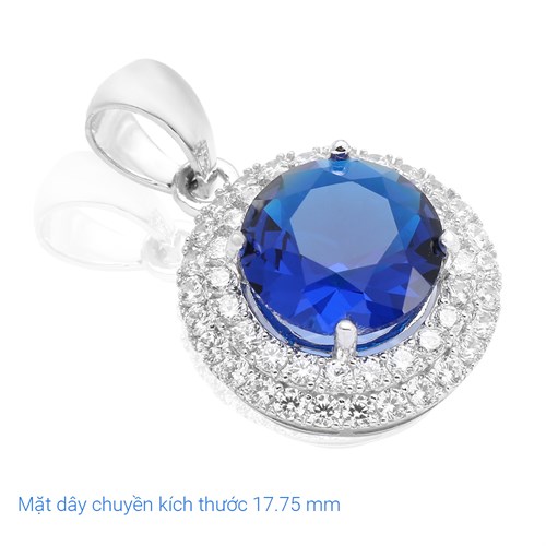 Mặt Dây Chuyền Bạc Nữ Đính Đá Mạ Vàng Trắng AvaJi AVJ.P000022.00 Màu Bạc
