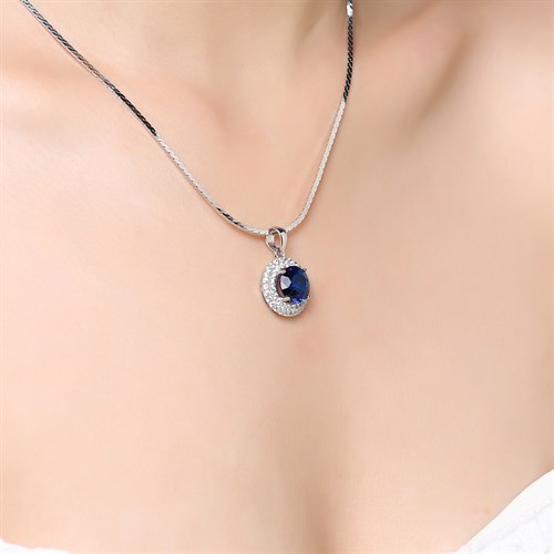 Mặt Dây Chuyền Bạc Nữ Đính Đá Mạ Vàng Trắng AvaJi AVJ.P000022.00 Màu Bạc