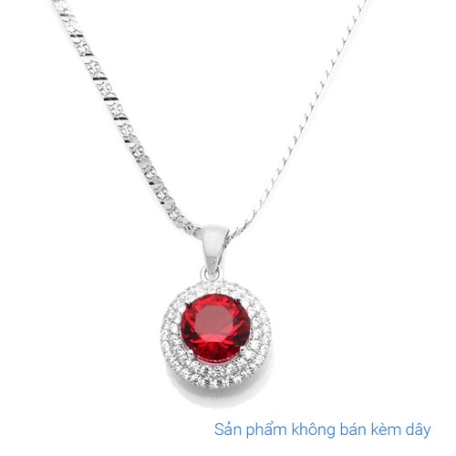 Mặt Dây Chuyền Bạc Nữ Đính Đá Mạ Vàng Trắng AvaJi AVJ.P000023.00 Màu Bạc