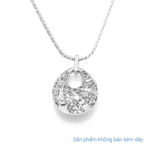 Mặt Dây Chuyền Bạc Nữ Đính Đá Mạ Vàng Trắng AvaJi AVJ.P000028.00 Màu Bạc
