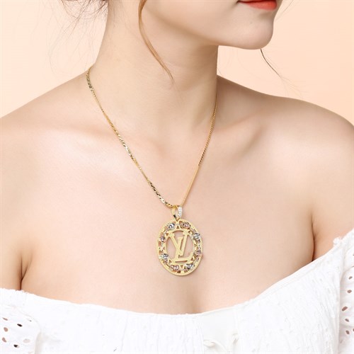 Mặt Dây Chuyền Bạc Nữ Đính Đá Mạ Vàng 18K AvaJi AVJ.P000036.00 Màu Vàng