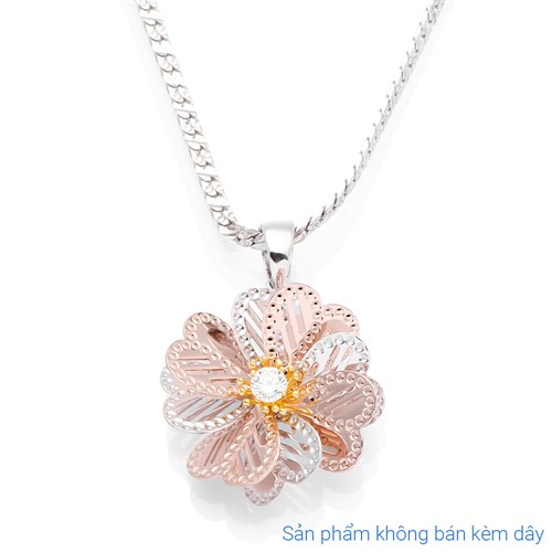 Mặt Dây Chuyền Bạc Nữ Đính Đá Mạ Vàng 18K AvaJi AVJ.P000037.00 Màu Vàng