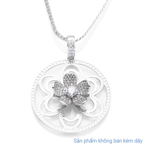 Mặt Dây Chuyền Bạc Nữ Đính Đá Mạ Vàng Trắng AvaJi AVJ.P000040.00 Màu Bạc