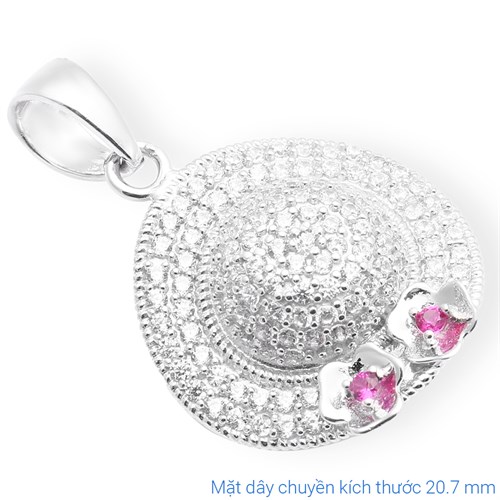 Mặt Dây Chuyền Bạc Nữ Đính Đá Mạ Vàng Trắng AvaJi AVJ.P000042.00 Màu Bạc