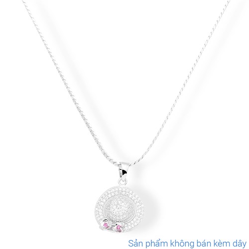 Mặt Dây Chuyền Bạc Nữ Đính Đá Mạ Vàng Trắng AvaJi AVJ.P000042.00 Màu Bạc