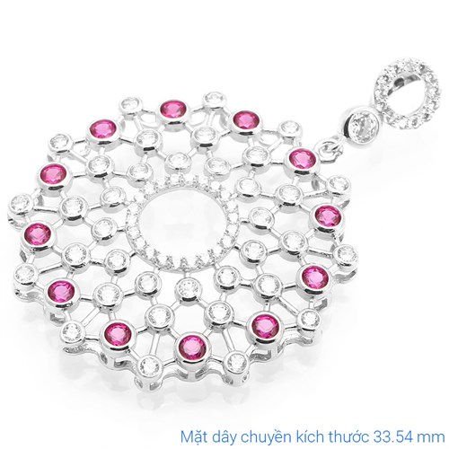 Mặt Dây Chuyền Bạc Nữ Đính Đá Mạ Vàng Trắng AvaJi AVJ.P000043.00 Màu Bạc