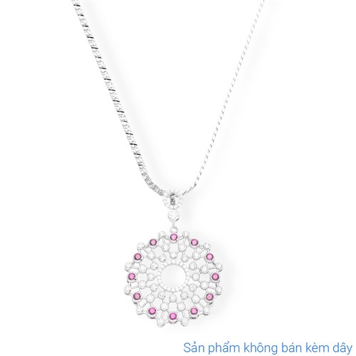 Mặt Dây Chuyền Bạc Nữ Đính Đá Mạ Vàng Trắng AvaJi AVJ.P000043.00 Màu Bạc