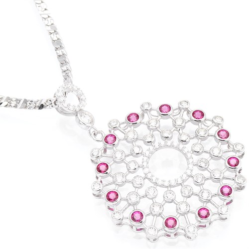 Mặt Dây Chuyền Bạc Nữ Đính Đá Mạ Vàng Trắng AvaJi AVJ.P000043.00 Màu Bạc