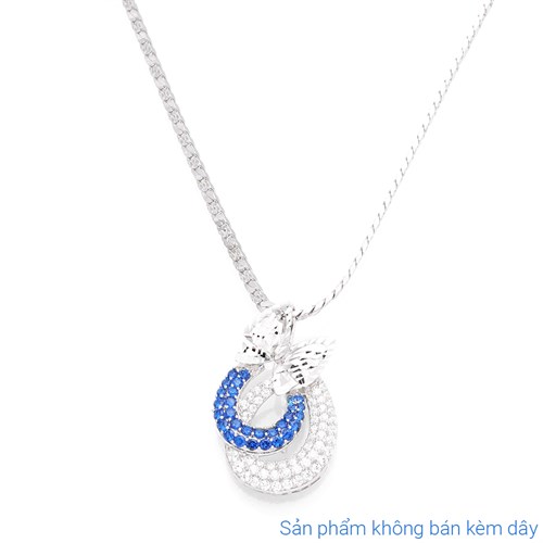 Mặt Dây Chuyền Bạc Nữ Đính Đá Mạ Vàng Trắng AvaJi AVJ.P000045.00 Màu Bạc