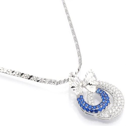 Mặt Dây Chuyền Bạc Nữ Đính Đá Mạ Vàng Trắng AvaJi AVJ.P000045.00 Màu Bạc