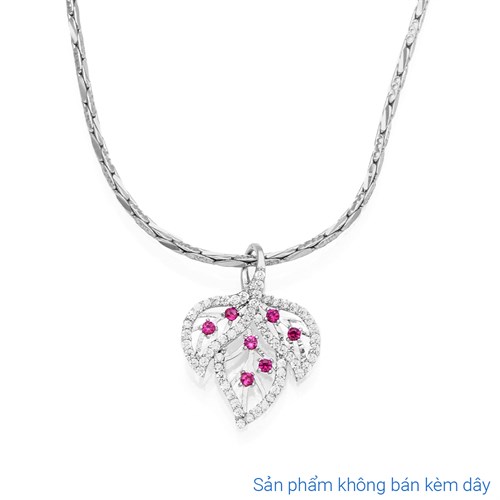 Mặt Dây Chuyền Bạc Nữ Đính Đá Mạ Vàng Trắng AvaJi AVJ.P000047.00 Màu Bạc