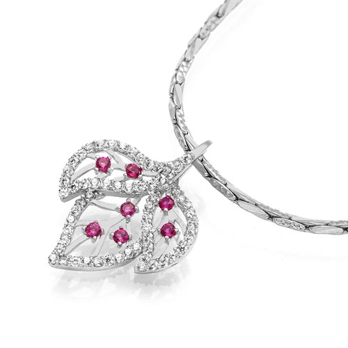 Mặt Dây Chuyền Bạc Nữ Đính Đá Mạ Vàng Trắng AvaJi AVJ.P000047.00 Màu Bạc