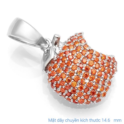 Mặt Dây Chuyền Bạc Nữ Đính Đá Mạ Vàng Trắng AvaJi AVJ.P000054.00 Màu Bạc