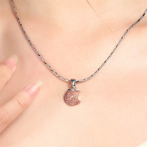 Mặt Dây Chuyền Bạc Nữ Đính Đá Mạ Vàng Trắng AvaJi AVJ.P000054.00 Màu Bạc