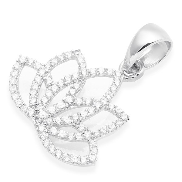 Mặt Dây Chuyền Bạc Nữ Đính Đá Mạ Vàng Trắng AvaJi AVJ.P000057.00