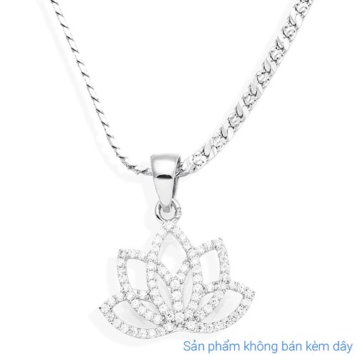 Mặt Dây Chuyền Bạc Nữ Đính Đá Mạ Vàng Trắng AvaJi AVJ.P000057.00 Màu Bạc