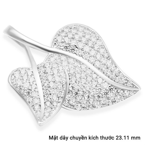 Mặt Dây Chuyền Bạc Nữ Đính Đá Mạ Vàng Trắng AvaJi AVJ.P000060.00 Màu Bạc