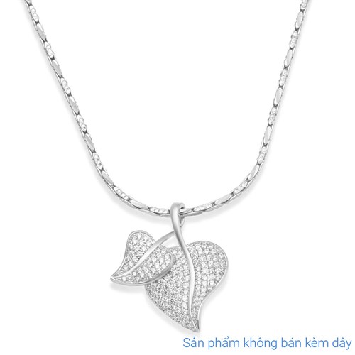 Mặt Dây Chuyền Bạc Nữ Đính Đá Mạ Vàng Trắng AvaJi AVJ.P000060.00 Màu Bạc