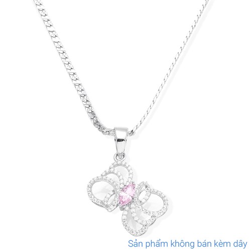 Mặt Dây Chuyền Bạc Nữ Đính Đá Mạ Vàng Trắng AvaJi AVJ.P000063.00 Màu Bạc
