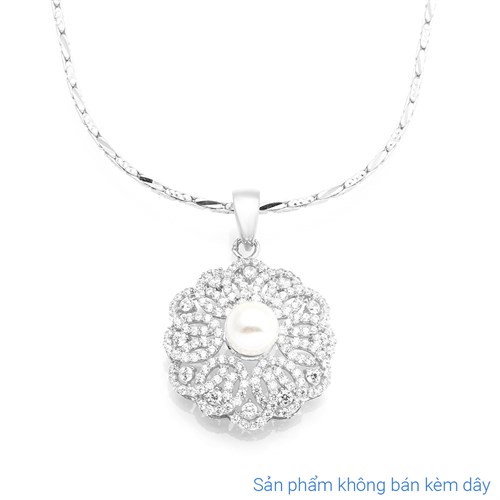 Mặt Dây Chuyền Bạc Nữ Đính Đá Mạ Vàng Trắng AvaJi AVJ.P000070.00 Màu Bạc