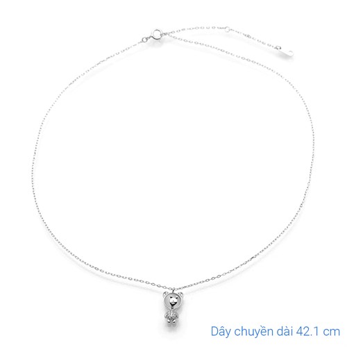 Dây Chuyền Hợp Kim Nữ Đính Đá AvaJi AVJ.N000267.00 Màu Bạc