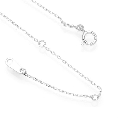 Dây Chuyền Hợp Kim Nữ Đính Đá AvaJi AVJ.N000267.00 Màu Bạc