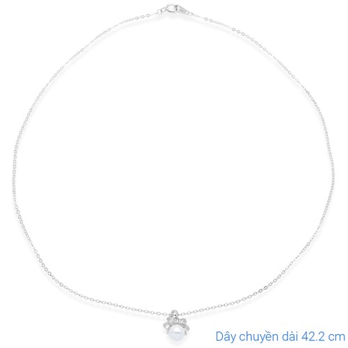 Dây Chuyền Hợp Kim Nữ Đính Đá AvaJi AVJ.N000268.00 Màu Bạc