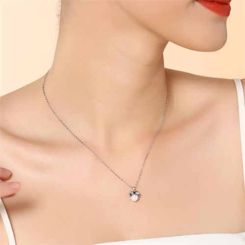 Dây Chuyền Hợp Kim Nữ Đính Đá AvaJi AVJ.N000268.00 Màu Bạc