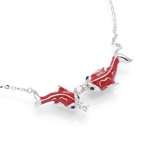 Dây Chuyền Hợp Kim Nữ Đính Đá AvaJi AVJ.N000269.00 Màu Bạc