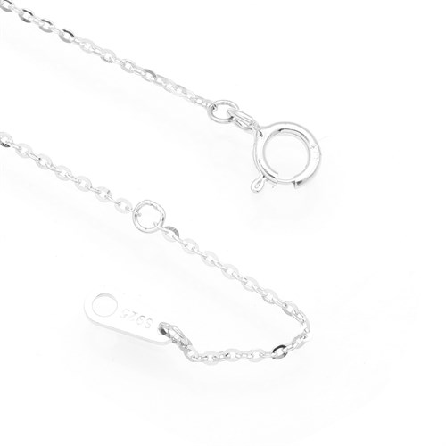 Dây Chuyền Hợp Kim Nữ Đính Đá AvaJi AVJ.N000269.00 Màu Bạc