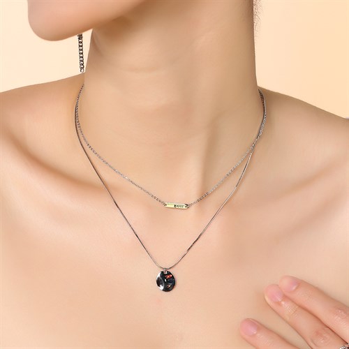 Dây Chuyền Hợp Kim Nữ AvaJi AVJ.N000274.00 Màu Bạc