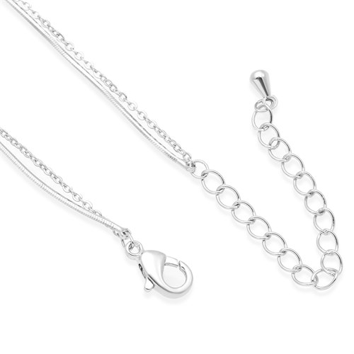 Dây Chuyền Hợp Kim Nữ AvaJi AVJ.N000274.00 Màu Bạc