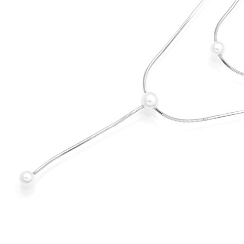 Dây Chuyền Hợp Kim Nữ Đính Đá AvaJi AVJ.N000278.00 Màu Bạc