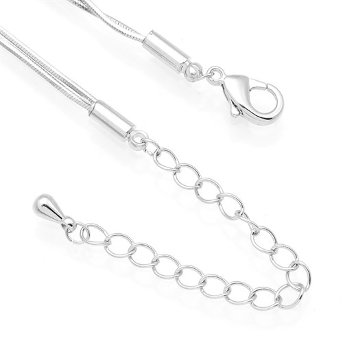 Dây Chuyền Hợp Kim Nữ Đính Đá AvaJi AVJ.N000278.00 Màu Bạc