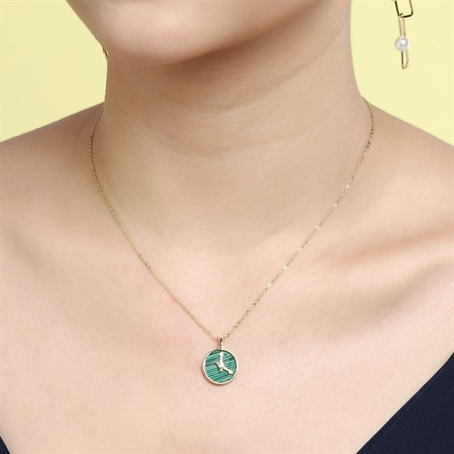 Dây Chuyền Hợp Kim Nữ Đính Đá AvaJi AVJ.N000288.00 Màu Vàng