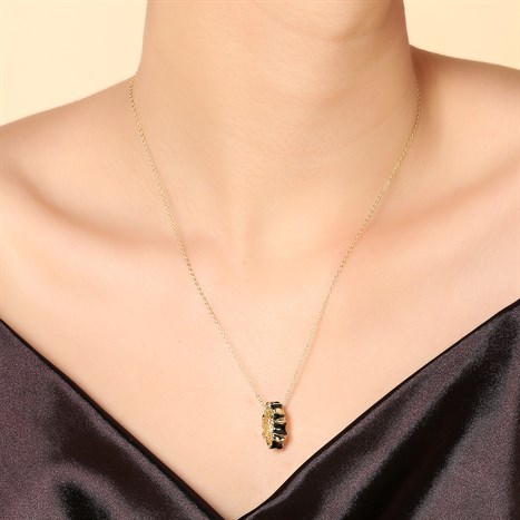 Dây Chuyền Hợp Kim Nữ Đính Đá AvaJi AVJ.N000296.00 Màu Vàng