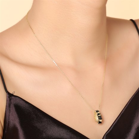 Dây Chuyền Hợp Kim Nữ Đính Đá AvaJi AVJ.N000296.00 Màu Vàng