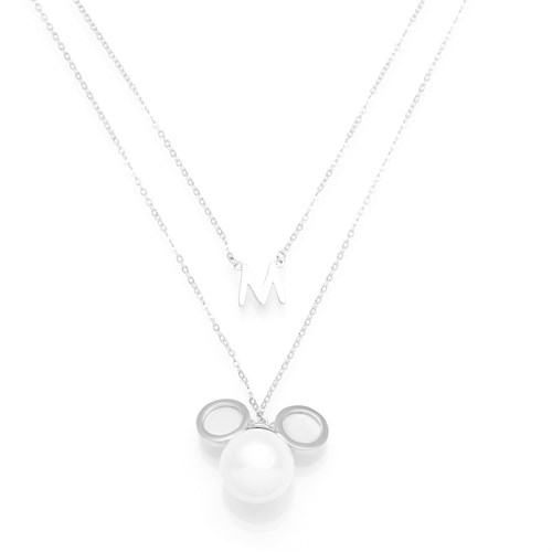 Dây Chuyền Hợp Kim Nữ Ngọc Trai AvaJi AVJ.N000301.00 Màu Bạc