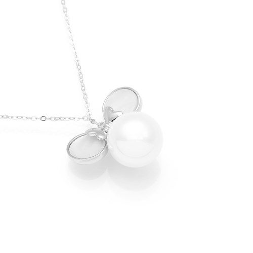 Dây Chuyền Hợp Kim Nữ Ngọc Trai AvaJi AVJ.N000301.00 Màu Bạc