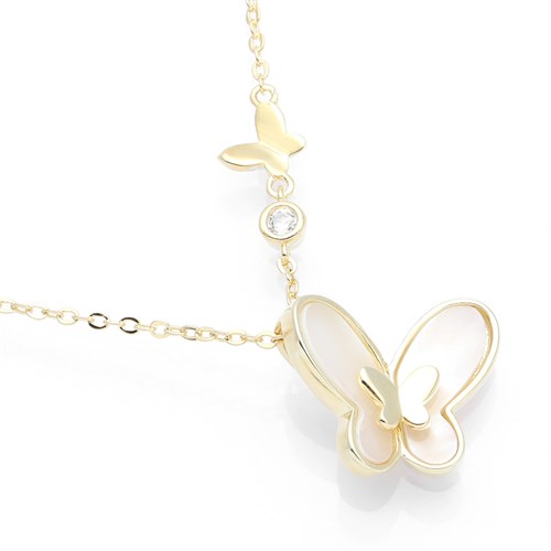 Dây Chuyền Hợp Kim Nữ Đính Đá AvaJi AVJ.N000306.00 Màu Vàng