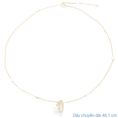 Dây Chuyền Hợp Kim Nữ Ngọc Trai AvaJi AVJ.N000308.00 Màu Vàng