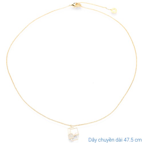 Dây Chuyền Hợp Kim Nữ Đính Đá AvaJi AVJ.N000314.00 Màu Vàng
